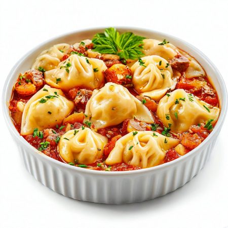 Вареники с картофелем и домашней грудинкой