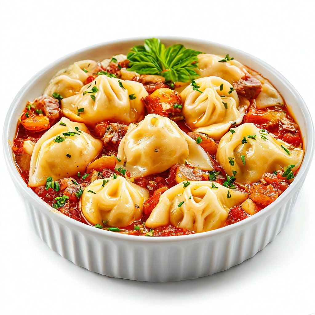 Вареники с картофелем и домашней грудинкой