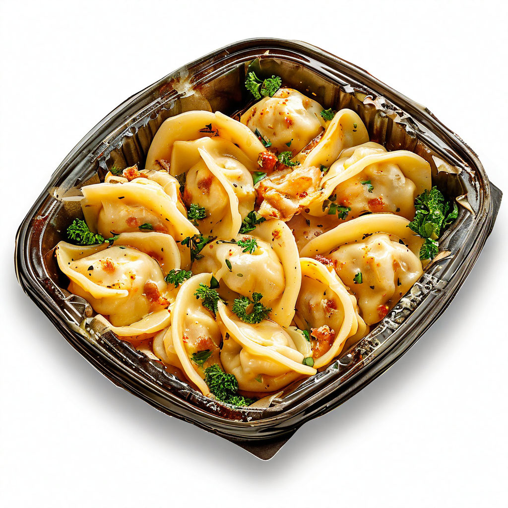 Вареники с картофелем и салом