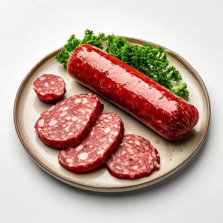 Колбаса, Сервелат по-русски, в/к, кат В, в/у. порц, нар, 0,32 кг