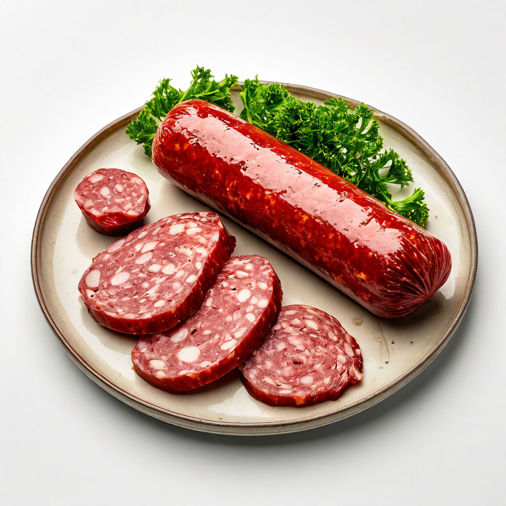 Колбаса, Сервелат по-русски, в/к, кат В, в/у. порц, нар, 0,32 кг