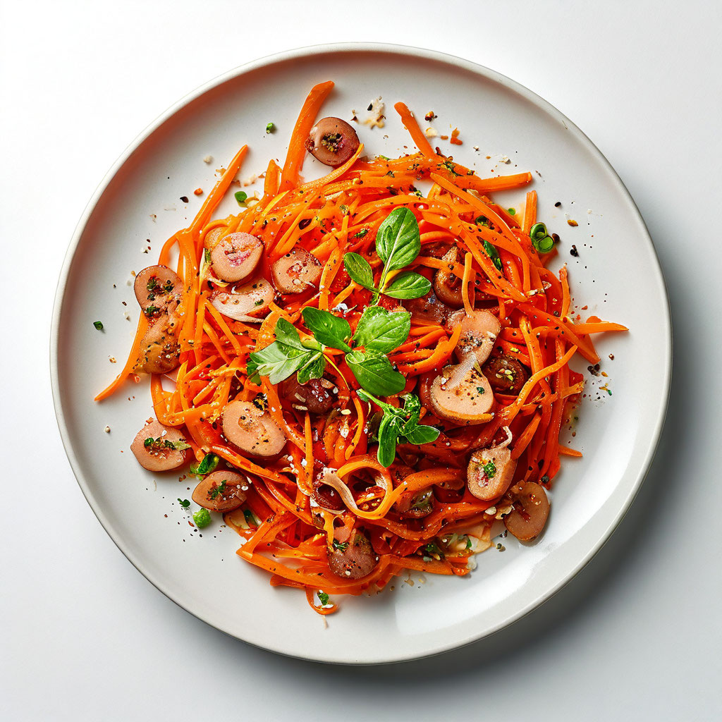 Морковный салат с сердечками