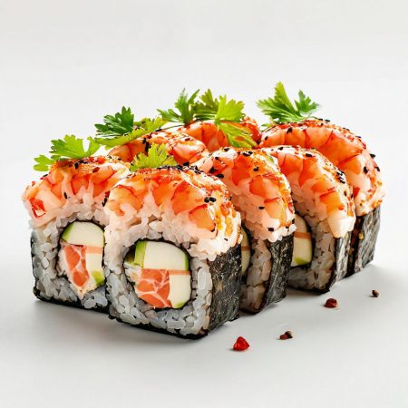 Ролл дог с камчатским крабом и креветкой