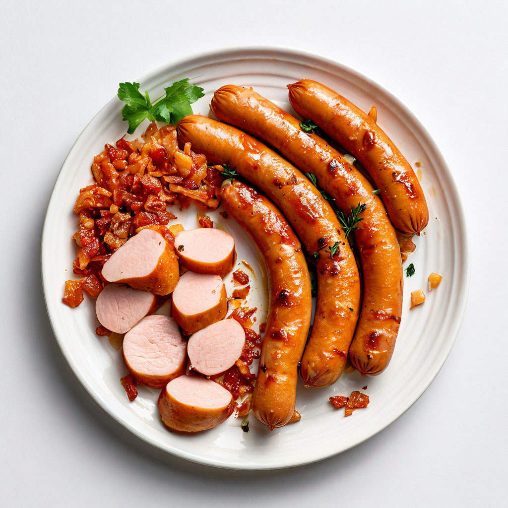 Сосиски из куриного филе, (Чистая), в/с, охл, в/у, 0,35 кг