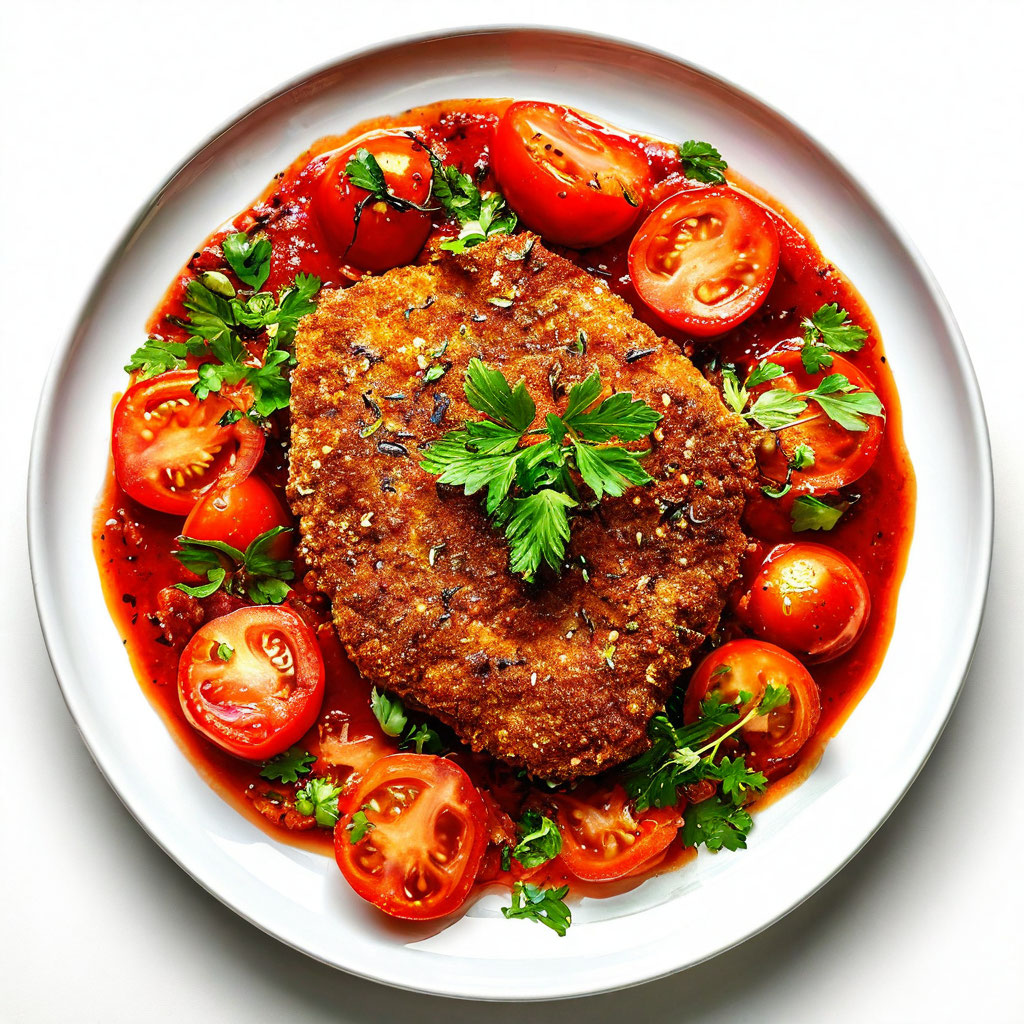 Шницель с помидором